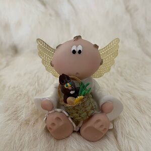Vtg Russ Guardian Angel Cheeks Figurine Easter. Y2K